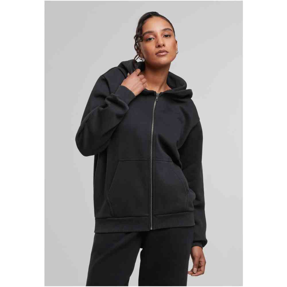 Urban Classics - Vintage Heavy Kapuzenpullover mit Reißverschluss - Schwarz